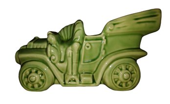 Vintage Buckingham Ceramic Mid Century Green Car TV Lamp/Planter