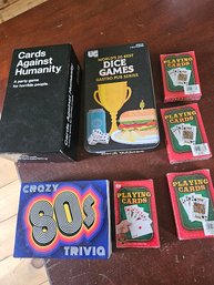 149 - Lot Of 3 Games With 4 New And Sealed Decks Of Cards. Includes The Below