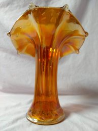 Beautiful Hand Blown Vintage Jack In The Pulpit Or Morning Glory Carnival Glass