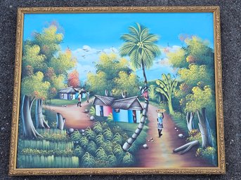 Haitian Painting, Signed By The Artist