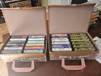 Auction Item #120: Lot Of 24 Vintage Cassette Tapes In Good Condition With Storage Cases