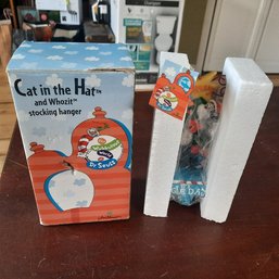 #29 - Very Cool Cast Iron Dr Seuss Cat In The Hat & Whozit Christmas Stocking Hanger New In The Original Box.