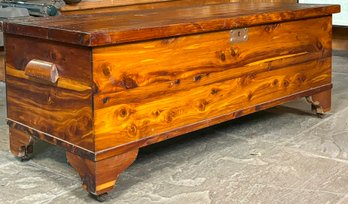 Vintage Cedar Chest On Casters