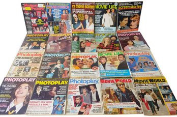 Lot Of 32 Vintage 1970s Hollywood TV Movies Celebrity Magazines