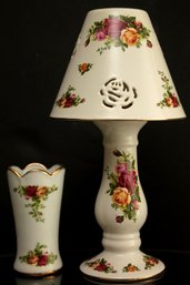 2 Pieces Of ROYAL ALBERT 'Old Country Roses' Hand Painted Porcelain From 1962