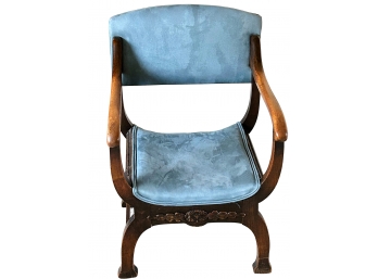 Antique  Slipper Chair - Side Chair Carved Detail 31' H X 22' W X 24' D