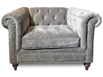 Chesterfield Tufted Velvet Chair - Purchased At Country Willow In Katonah