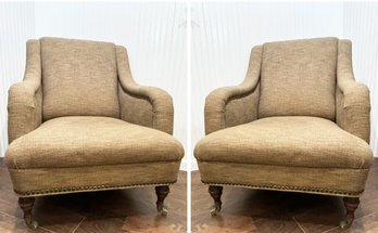 Pair Of Classic English Armchairs - Mitchell Gold