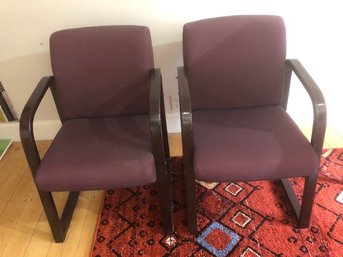 Two Upholstered Office Chairs (Pickup Only In Weston, MA )