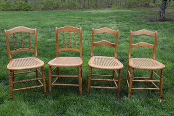 Set Of 4 Petite Vintage Side Chairs