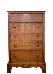 Antique Tiger Maple Dresser With Dovetail Joinery
