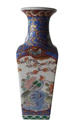 Antique Porcelain 12' Qing Dynasty Famille Rose Bird & Flower Vase Qianlong Mark