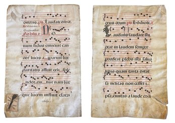 Antique Catholic 17th Century 'Antiphonary'