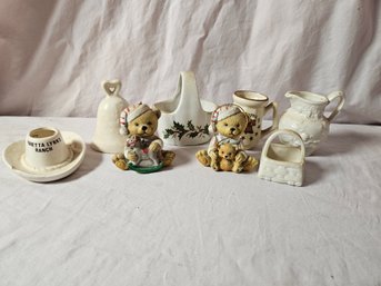 Mixed Lot Including Christmas Decor Porcelain And China Collectibles.