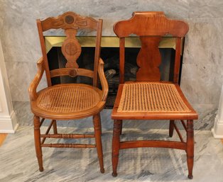 Pair Of Vintage Wooden Chairs
