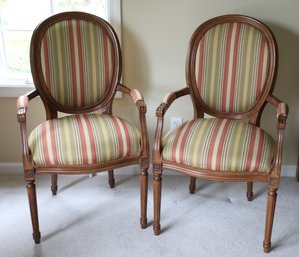 Pair Of Louis XV1 Fauteuil Arm Chairs