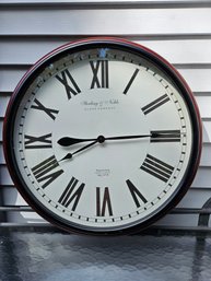 30 Inch Sterling & Noble Wall Clock With Roman Numerals