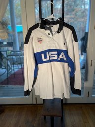 Polo Ralph Lauren USA #3 Rugby LXVII Polo Rugby Shirt Size 2XL