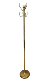 MCM Vintage Solid Brass 65' Coat Tree & Hat Rack