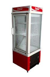 Vintage 1970s Coca Cola 3 Tier Glass Display Refrigerator Cooler
