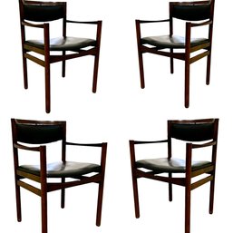 A Set Of 4 Danish Rosewood  Dining Chairs By Sax - 1960s