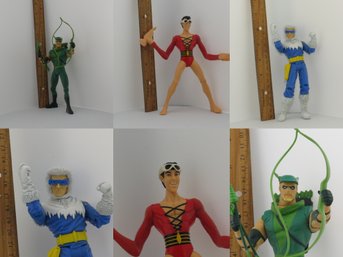 Dc Action Figures- Green Arrow, Captain Cold, And Plastic Man
