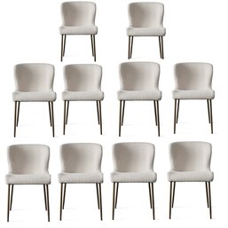 A Set Of 10 Arhaus Kirsten Dining Chairs - New In Box