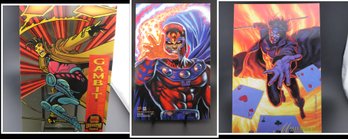 Set Of 3 1994 Fleer Marvel Masterpieces Masterprints & Ultra -Gambit, Magneto And Gambit-suspended Universe