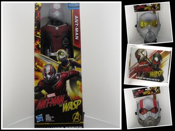 Antman Action Figure (titan Hero Series), Antman &Wasp Masks And Collectible Box From New York ComicCon 1 Of 2