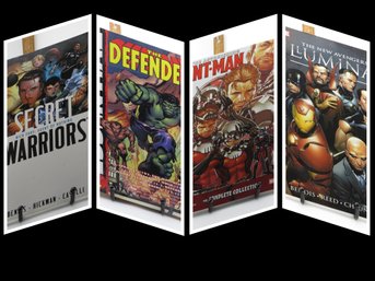 4 Marvel Comics Graphic Novels- New Avengers, Secret Warriors, Defenders And Antman