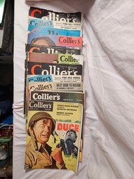 Selection Of 11 Vintage Collier Magazines From The 1940's