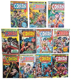 1975-1976   25 Cent Marvel Comics Conan The Barbarian Lot Of 9  Bronze Age