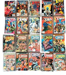 Group 2 Lot Of 20 Estate Conan The Barbarian & X Men Comic Books