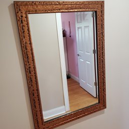 Ornate Mirror With Copper Colored Frame