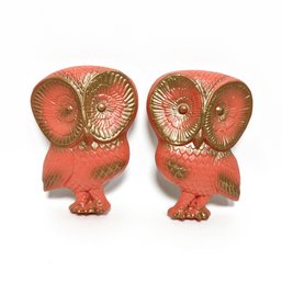 Retro Chalkware Owls