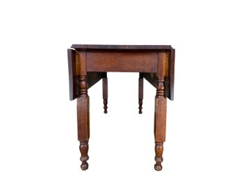 Country Dining Drop Leaf Table With Ball Feet