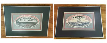 Pair Of Framed Cranberry Advertising Prints
