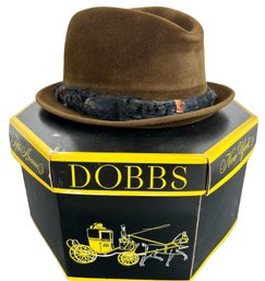 VTG Dobbs Fifth Ave. N.Y.  Men's 'Game Bird' Fedora Feather Hat Band Original Box Size 7 ( READ Description)