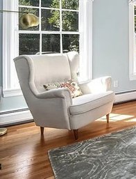 White Upholstered Armchair