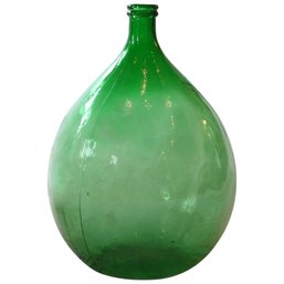 Vintage Italian Green Glass 23l Demijohn Bottle