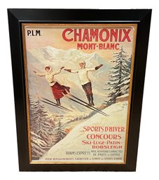 Chamonix Mont-Blanc Ski Poster