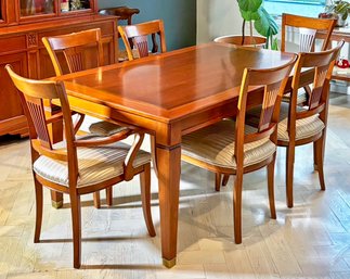 Handmade Custom Dining Room Table With Eight Chairs