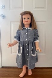 1959-60? IDEAL PATTI PLAYPAL COMPANION DOLL Auburn Hair 35' TALL 'ideal 35-3.' EMBOSSED ON HER BACK