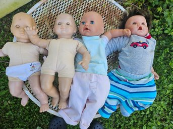 #194 - Lot Of 4 Collectible Dolls, (Pleasant Company - American Girl, Zapf And Lee Middleton).