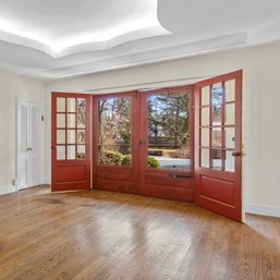 An Exterior Double French Door With Sidelites