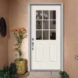 Therma-Tru Benchmark Doors 36-in X 76-in Fiberglass Half Lite Right Hand Swing