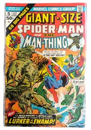 1975 Marvel Comics Giant-Size #5 Spider-Man & The Man-Thing  Bronze Age