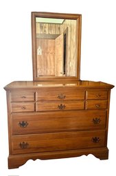 Vintage 1961  Maple Dresser With Mirror 3 Drawers 42' L X  32' H Without Mirror 19' D Mirror Is 21' Height