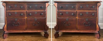 Pair Of Romweber Continental Style 6 Drawer Chests
