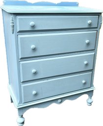 Vintage Four Drawer Blue Painted Dresser